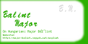 balint major business card